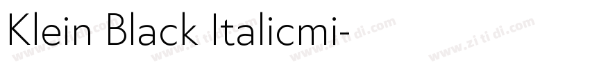 Klein Black Italicmi字体转换